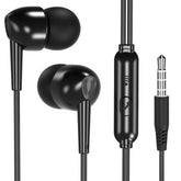 XO EP37 Ακουστικά Handsfree In-ear 1.15m Μαύρα